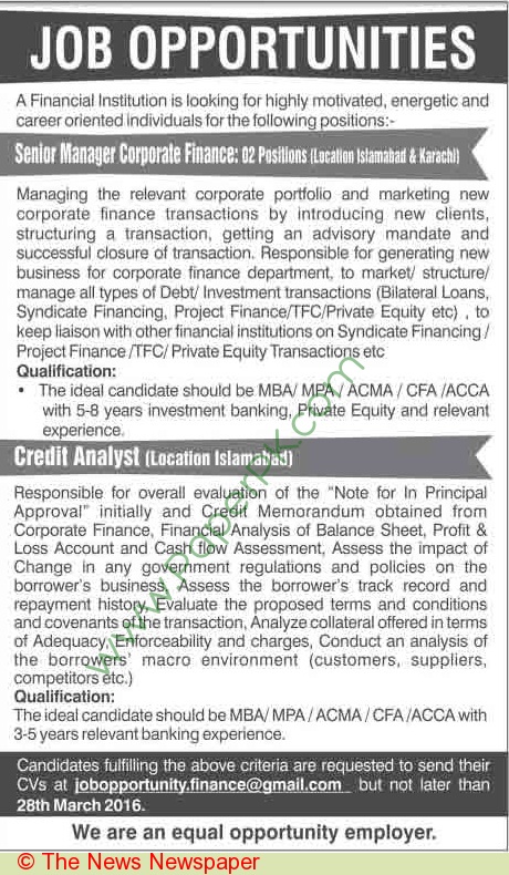 Financial-Institution-Islamabad-&-Karachi-Jobs