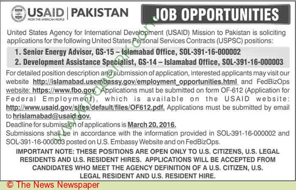 Usaid-Pakistan-Jobs